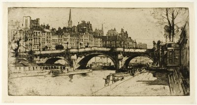 Pont Neuf, prato um do Paris Set de David Young Cameron