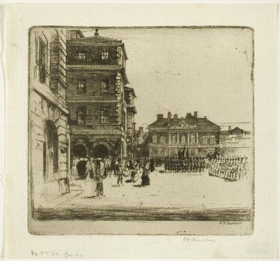 The Horse Guards, placa quatro do London Set de David Young Cameron