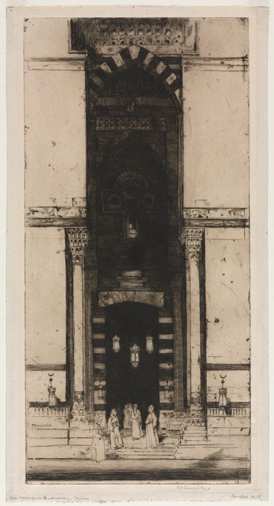 A entrada da mesquita, Cairo de David Young Cameron