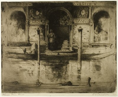 The Palace Doorway, placa 22 do North Italian Set de David Young Cameron