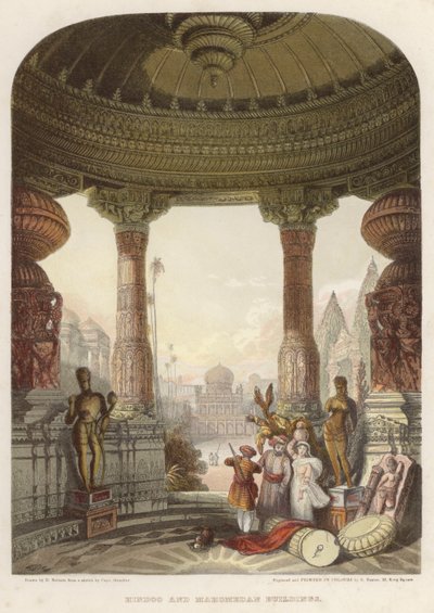 Edifícios Hindoo e Mahomedan de David after Roberts