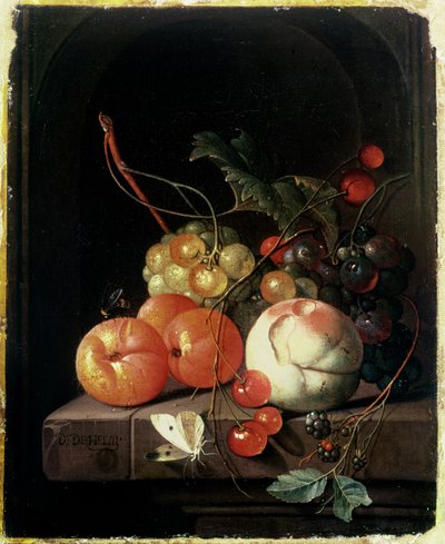 Ainda vida de frutas, do século XVII de David de II Heem