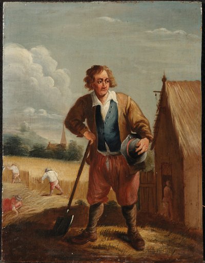 Uma Alegoria dos Quatro Elementos: Terra (óleo no painel) de David the Younger (follower of) Teniers