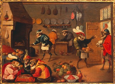 The Monkey Cooks de David the Younger Tenier