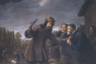 Ataque a uma aldeia, 1648 de David Teniers the Younger