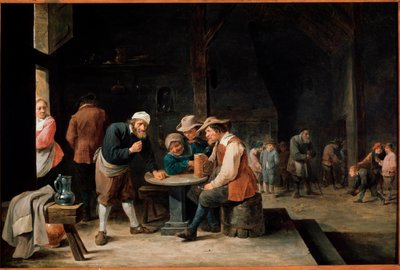 Bebedores de cerveja. Pintura de David Teniers II, os jovens (1610-1690). Óleo sobre tela de David Teniers the Younger