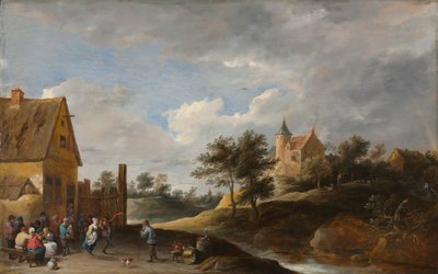 Paisagem com camponeses dançando, c.1645-50 de David Teniers the Younger