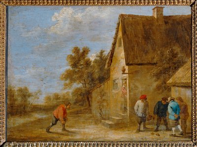 Os jogadores de bocha ... de David the Younger Teniers