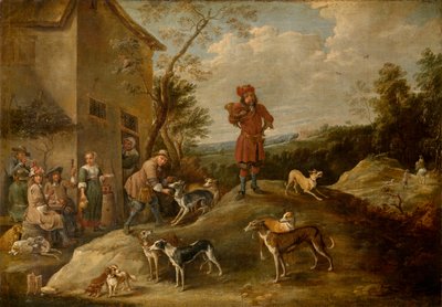 Caçadores em repouso (óleo) de David the Younger Teniers
