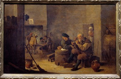 Fumar num albergue Pintura de David Teniers II o Jovem (1610-1690) Sol do século XVII. 0,4x0,62 m Madrid, Museu do Prado de David Teniers the Younger