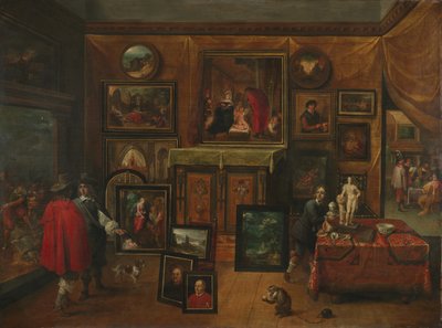 O interior de uma galeria de imagens, c.1640 de David Teniers the Younger