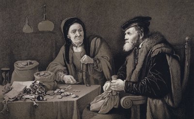 Os Misers de David Teniers the Younger