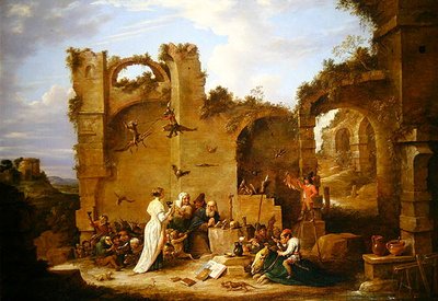 A Tentação de Santo Antônio (óleo sobre tela) de David Teniers the Younger