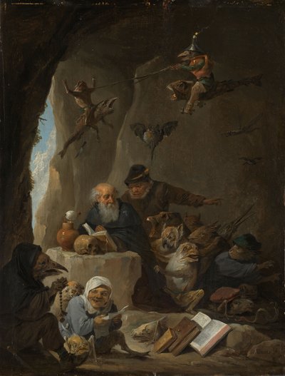 A tentação de Santo António de David the Younger Teniers