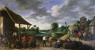 A colheita de vinho de David Teniers the Younger