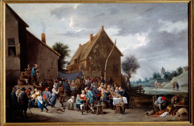 O casamento da aldeia. Pintura atribuída a David Teniers II dit Le Jeune (1610-1690) Ec. Flam. de David Teniers the Younger