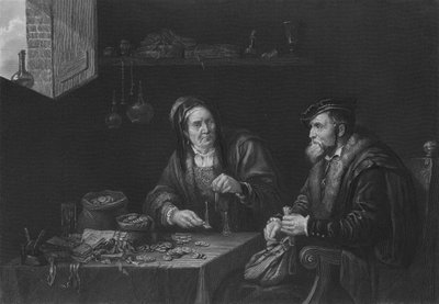 Os Misers de David the Younger after Teniers
