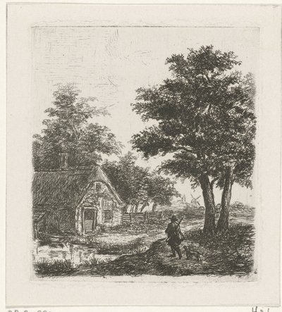 Caçador em uma paisagem de David van der Kellen