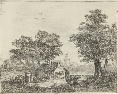 Paisagem com caminhantes de David van der Kellen