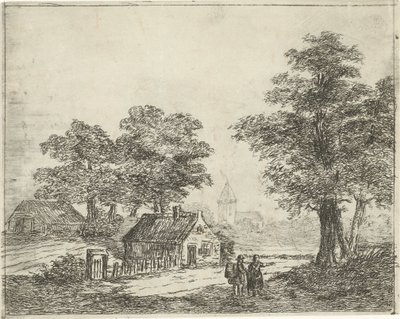 Paisagem com caminhantes de David van der Kellen