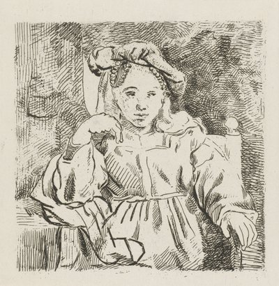 Garota sentada de David van der Kellen