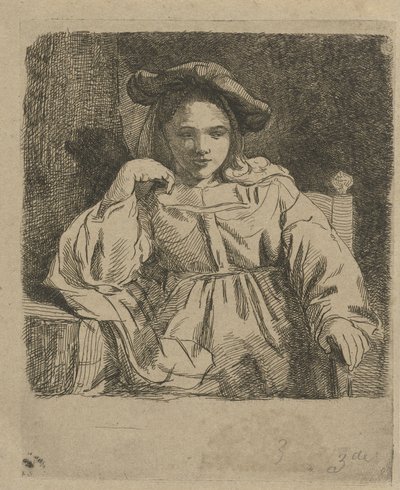 Garota sentada de David van der Kellen
