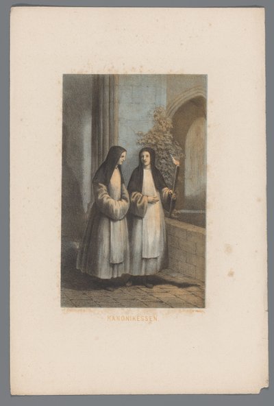 Duas canonesses regulares
Canonesses (título sobre o objecto) de David van der Kellen