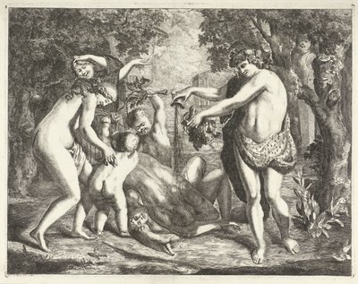 Paisagem com bacanal, com Bacchus de David van der Plas
