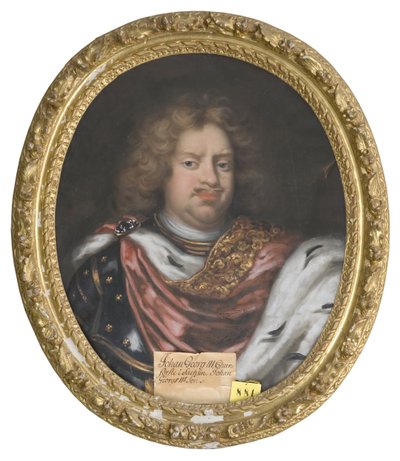 Jean Georges III de Saxe - Retrato de João Jorge III (1647-1691), Eleitor da Saxônia, de Krafft, David, von (1655-1724). Óleo sobre tela. Dimensão : 75x62 cm. Nationalmuseum Stockholm de David von Krafft