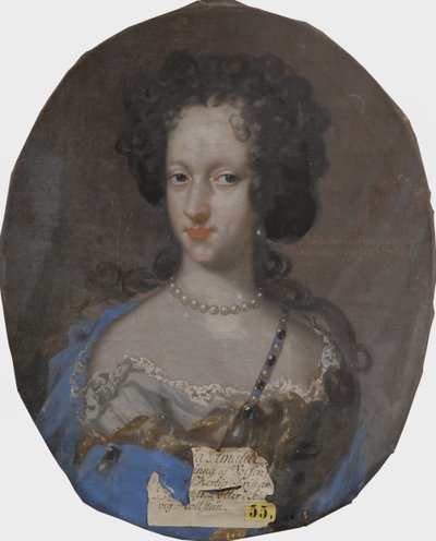 Sophie Amalie von Schleswig Holstein Gottorp, princesa dano norvegienne - Retrato da princesa Sophie Amalie de Holstein-Gottorp (1670-1710), Duquesa de Brunswick-Lueneburg, de Krafft, David, von (1655-1724). Óleo sobre tela. Dimensão: 69x56 cm. Nationalm de David von Krafft