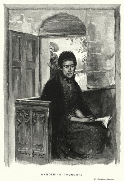 Pensamentos errantes (gravura) de Davidson Knowles