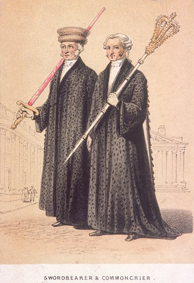 Um espadachim e um pregoeiro, 1855 de Day and Son