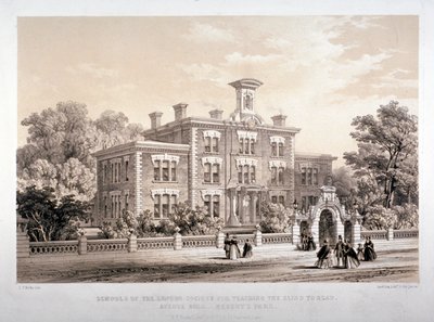 London Society Schools para ensinar cegos, Avenue Road, Marylebone, Londres, c1860. de Day and Son