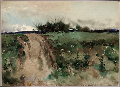 Esboço de paisagem de De Lancey Gill