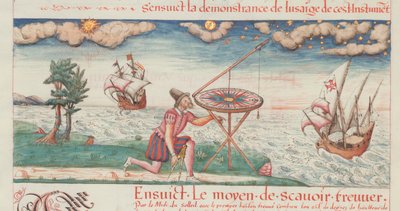 Ilustração de As primeiras obras de Jacques de Vaulx, pillote na marinha, 1583. de De Vaulx