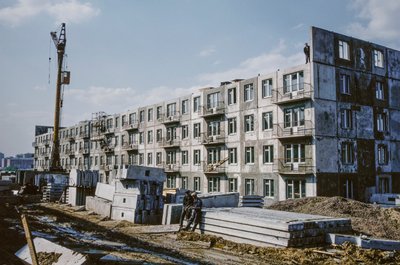 URSS, Bratsk, Irkutsk, Novos apartamentos em construção para trabalhadores de Dean Conger