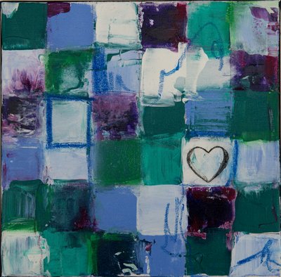 Coração em Malha Abstrata de Deb Chaney