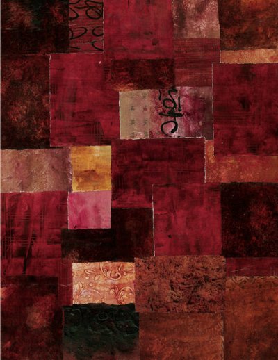 Patchwork Carmesim - Abstrato de Deb Chaney