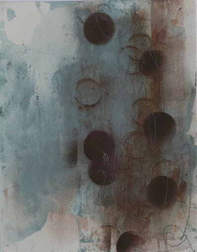 Círculos abstratos em tons terrosos de Deb Chaney