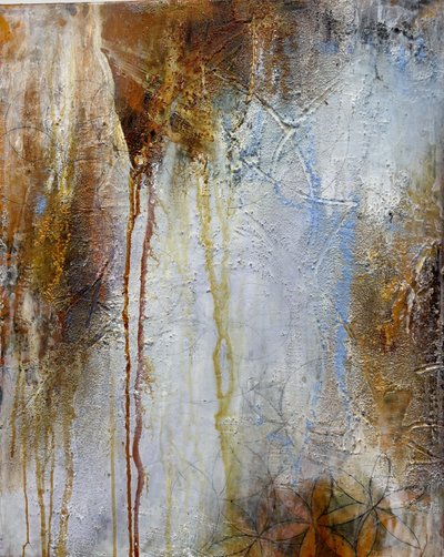 Abstrato floral com tons terrosos de Deb Chaney