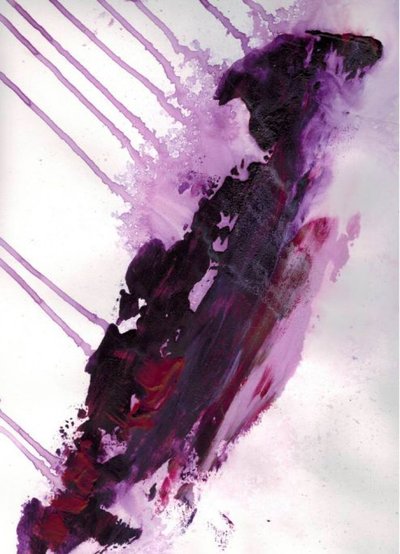 Abstrato em Roxo Fluido de Deb Chaney