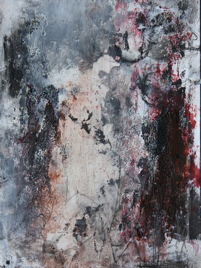 Vermelho abstrato e texturado de Deb Chaney