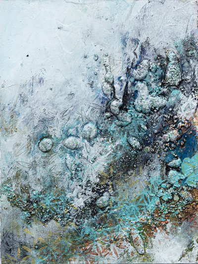 Texturas em azul-petróleo gelado de Deb Chaney