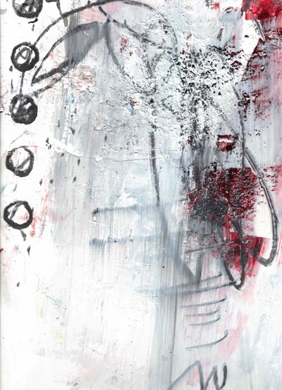 Grunge abstrato vermelho e preto de Deb Chaney
