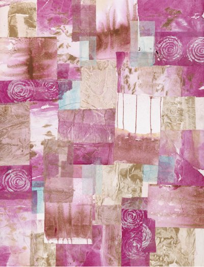 Colagem rosa com textura de Deb Chaney