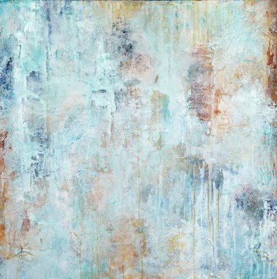 Abstrato «Tranquil Aqua» de Deb Chaney