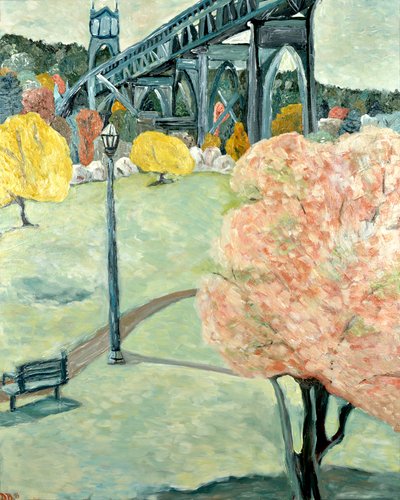 Cathedral Park, 2019 (acrílico sobre tela) de Deborah Eve Alastra