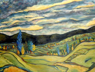 Paisagem de outono, 2020 (acrílico sobre tela) de Deborah Eve Alastra