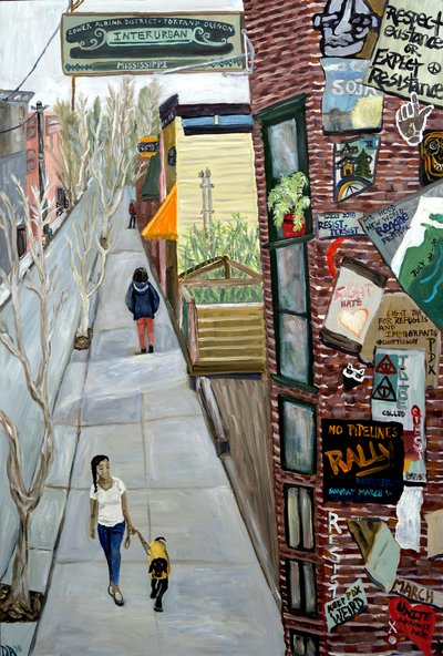 InterUrban, 2016 (acrílico sobre tela) de Deborah Eve Alastra