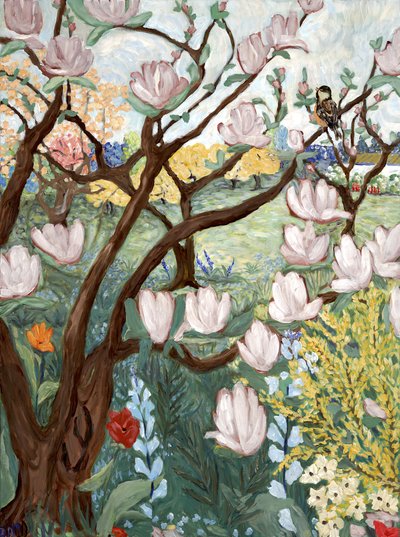 Árvore de Magnólia, 2019 (acrílico sobre tela) de Deborah Eve Alastra